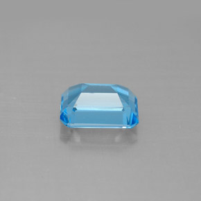 Topaze bleue naturelle taille émeraude, 2,06 ct, VVS