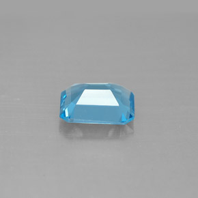 Topaze bleue naturelle taille émeraude, 1,74 ct, VVS-VS