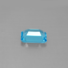 Topaze bleue naturelle taille émeraude, 1,62 ct, VS