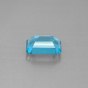 Topaze bleue naturelle taille émeraude, 1,87 ct, VVS-VS
