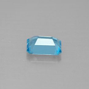 Topaze bleue naturelle taille émeraude, 1,73 ct, VVS