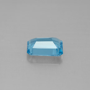 Topaze bleue naturelle taille émeraude, 1,70 ct, VVS-VS