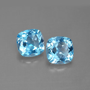 Achetez naturel ct bleue topaze gems, coupe coussin, en provenance brésil chez gemselect. en stock, livraison internationale!