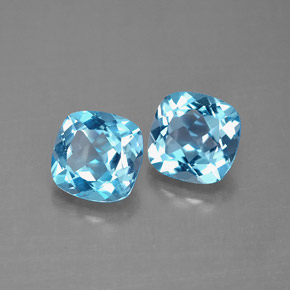 Achetez naturel ct bleue topaze gems, coupe coussin, en provenance brésil chez gemselect. en stock, livraison internationale!