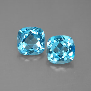 Achetez naturel ct bleue topaze gems, coupe coussin, en provenance brésil chez gemselect. en stock, livraison internationale!