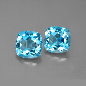 Achetez naturel ct bleue topaze gems, coupe coussin, en provenance brésil chez gemselect. en stock, livraison internationale!