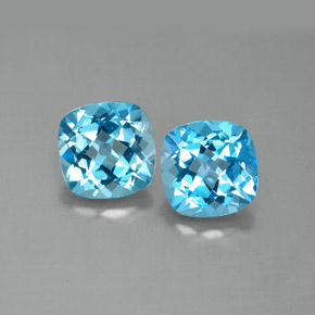 Achetez naturel ct bleue topaze gems, coupe coussin, en provenance brésil chez gemselect. en stock, livraison internationale!