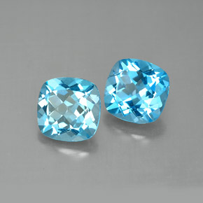 Achetez naturel ct bleue topaze gems, coupe coussin, en provenance brésil chez gemselect. en stock, livraison internationale!