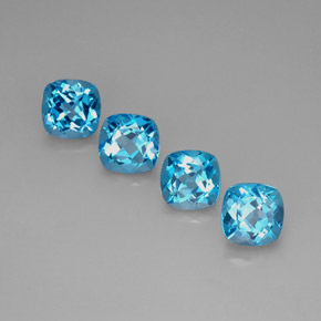 Achetez naturel ct bleue topaze gems, coupe coussin, en provenance brésil chez gemselect. en stock, livraison internationale!