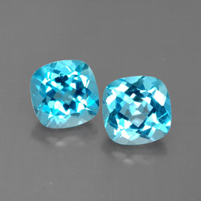 Achetez naturel ct bleue topaze gems, coupe coussin, en provenance brésil chez gemselect. en stock, livraison internationale!