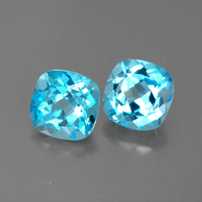 Achetez naturel ct bleue topaze gems, coupe coussin, en provenance brésil chez gemselect. en stock, livraison internationale!
