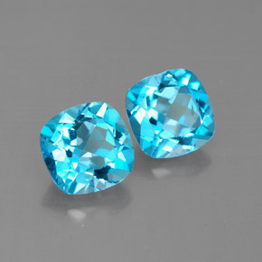 Achetez naturel ct bleue topaze gems, coupe coussin, en provenance brésil chez gemselect. en stock, livraison internationale!