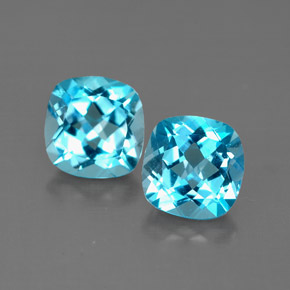 Achetez naturel ct bleue topaze gems, coupe coussin, en provenance brésil chez gemselect. en stock, livraison internationale!