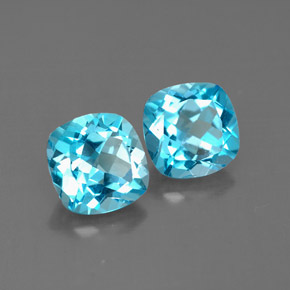 Achetez naturel ct bleue topaze gems, coupe coussin, en provenance brésil chez gemselect. en stock, livraison internationale!