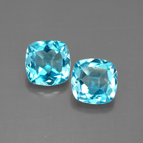 Achetez naturel ct bleue topaze gems, coupe coussin, en provenance brésil chez gemselect. en stock, livraison internationale!