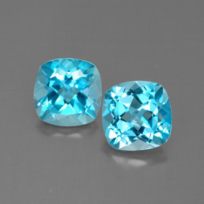 Achetez naturel ct bleue topaze gems, coupe coussin, en provenance brésil chez gemselect. en stock, livraison internationale!