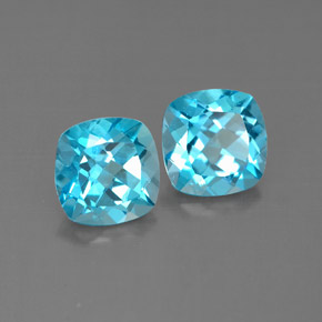 Achetez naturel ct bleue topaze gems, coupe coussin, en provenance brésil chez gemselect. en stock, livraison internationale!