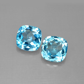 Achetez naturel ct bleue topaze gems, coupe coussin, en provenance brésil chez gemselect. en stock, livraison internationale!