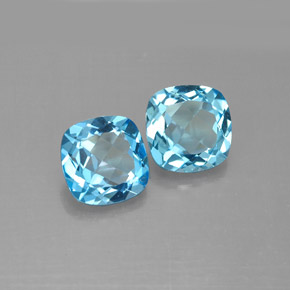 Achetez naturel ct bleue topaze gems, coupe coussin, en provenance brésil chez gemselect. en stock, livraison internationale!
