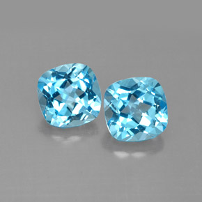 Achetez naturel ct bleue topaze gems, coupe coussin, en provenance brésil chez gemselect. en stock, livraison internationale!