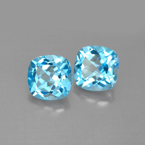 Achetez naturel ct bleue topaze gems, coupe coussin, en provenance brésil chez gemselect. en stock, livraison internationale!