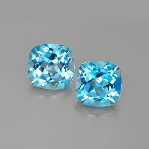 Achetez naturel ct bleue topaze gems, coupe coussin, en provenance brésil chez gemselect. en stock, livraison internationale!