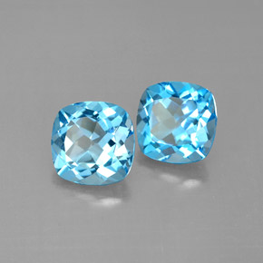 Achetez naturel ct bleue topaze gems, coupe coussin, en provenance brésil chez gemselect. en stock, livraison internationale!
