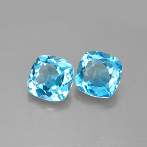 Achetez naturel ct bleue topaze gems, coupe coussin, en provenance brésil chez gemselect. en stock, livraison internationale!