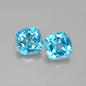 Achetez naturel ct bleue topaze gems, coupe coussin, en provenance brésil chez gemselect. en stock, livraison internationale!