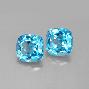 Achetez naturel ct bleue topaze gems, coupe coussin, en provenance brésil chez gemselect. en stock, livraison internationale!