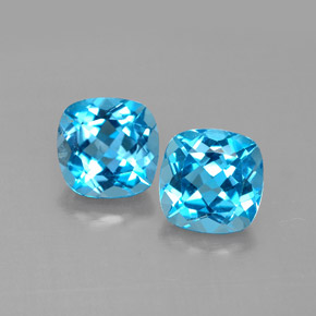 Achetez naturel ct bleue topaze gems, coupe coussin, en provenance brésil chez gemselect. en stock, livraison internationale!