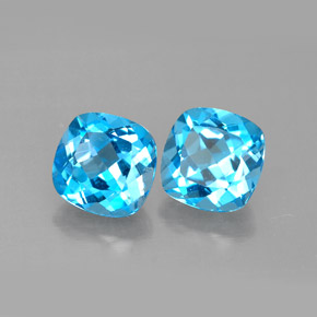 Achetez naturel ct bleue topaze gems, coupe coussin, en provenance brésil chez gemselect. en stock, livraison internationale!