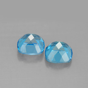 Achetez naturel ct bleu suisse topaze gems, coupe coussin, en provenance brésil chez gemselect. en stock, livraison internationale!