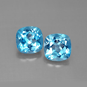 Achetez naturel ct bleue topaze gems, coupe coussin, en provenance brésil chez gemselect. en stock, livraison internationale!