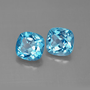 Achetez naturel ct bleue topaze gems, coupe coussin, en provenance brésil chez gemselect. en stock, livraison internationale!