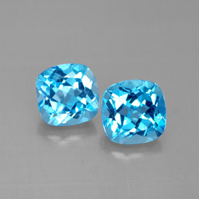 Achetez naturel ct bleue topaze gems, coupe coussin, en provenance brésil chez gemselect. en stock, livraison internationale!