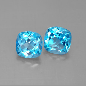 Achetez naturel ct bleue topaze gems, coupe coussin, en provenance brésil chez gemselect. en stock, livraison internationale!
