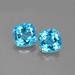 Achetez naturel ct bleue topaze gems, coupe coussin, en provenance brésil chez gemselect. en stock, livraison internationale!