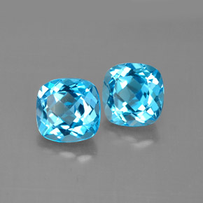 Achetez naturel ct bleue topaze gems, coupe coussin, en provenance brésil chez gemselect. en stock, livraison internationale!
