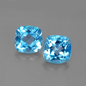 Achetez naturel ct bleue topaze gems, coupe coussin, en provenance brésil chez gemselect. en stock, livraison internationale!