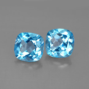 Achetez naturel ct bleue topaze gems, coupe coussin, en provenance brésil chez gemselect. en stock, livraison internationale!