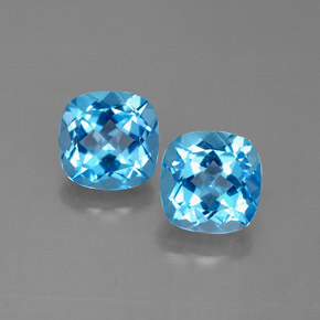 Achetez naturel ct bleue topaze gems, coupe coussin, en provenance brésil chez gemselect. en stock, livraison internationale!