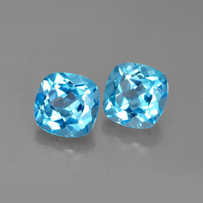 Achetez naturel ct bleue topaze gems, coupe coussin, en provenance brésil chez gemselect. en stock, livraison internationale!