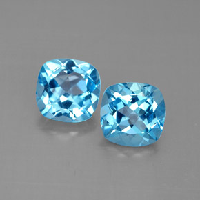 Achetez naturel ct bleue topaze gems, coupe coussin, en provenance brésil chez gemselect. en stock, livraison internationale!