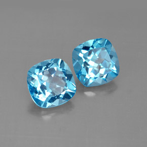 Achetez naturel ct bleue topaze gems, coupe coussin, en provenance brésil chez gemselect. en stock, livraison internationale!