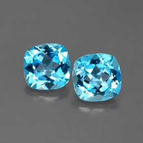 Achetez naturel ct bleue topaze gems, coupe coussin, en provenance brésil chez gemselect. en stock, livraison internationale!