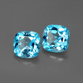 Achetez naturel ct bleue topaze gems, coupe coussin, en provenance brésil chez gemselect. en stock, livraison internationale!