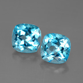 Achetez naturel ct bleue topaze gems, coupe coussin, en provenance brésil chez gemselect. en stock, livraison internationale!
