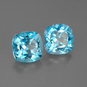Achetez naturel ct bleue topaze gems, coupe coussin, en provenance brésil chez gemselect. en stock, livraison internationale!