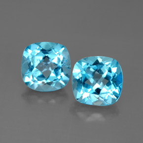 Achetez naturel ct bleue topaze gems, coupe coussin, en provenance brésil chez gemselect. en stock, livraison internationale!